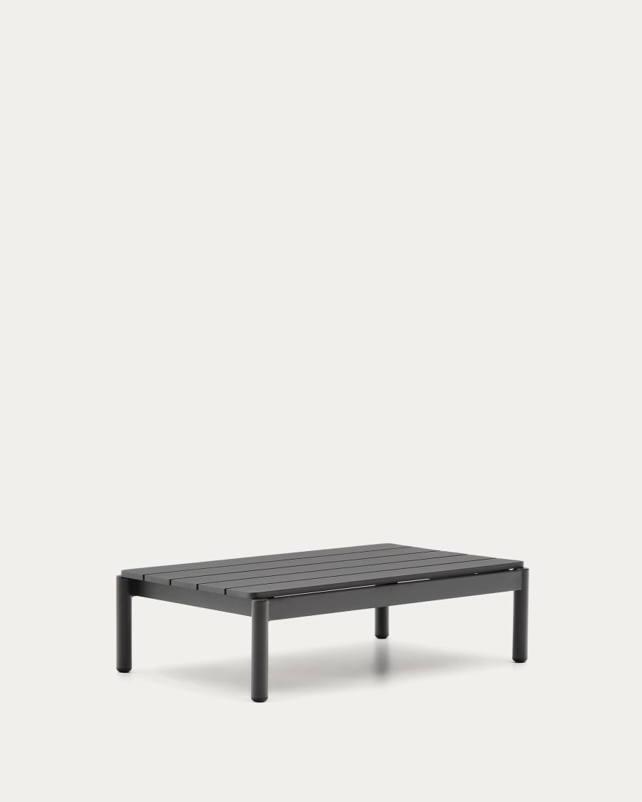 Sorells coffee table in grey aluminum 52,4 x 91 cm