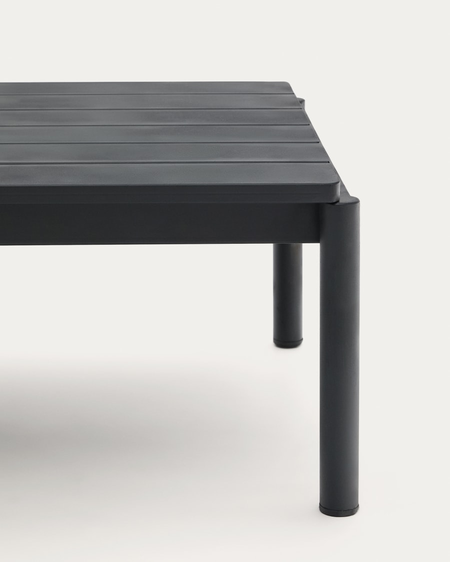 Sorells coffee table in grey aluminum 63 x 144,6 cm