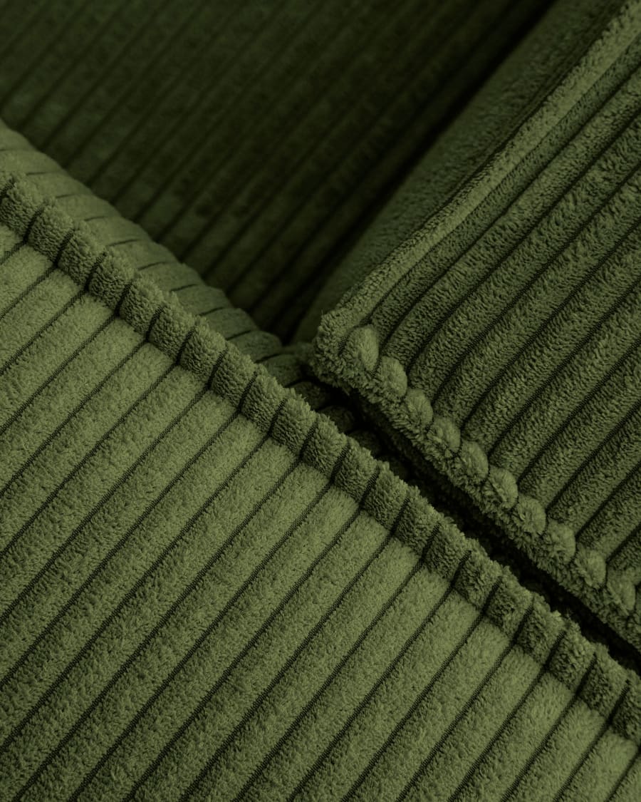 Blok 4-seater corner sofa thick green corduroy 320 x 230 cm / 320 x 230 cm