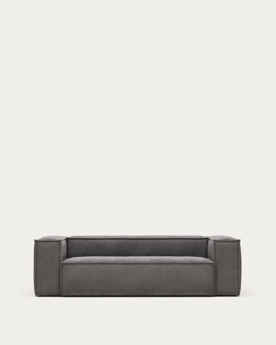 Blok 3-seater sofa thick grey corduroy 240 cm