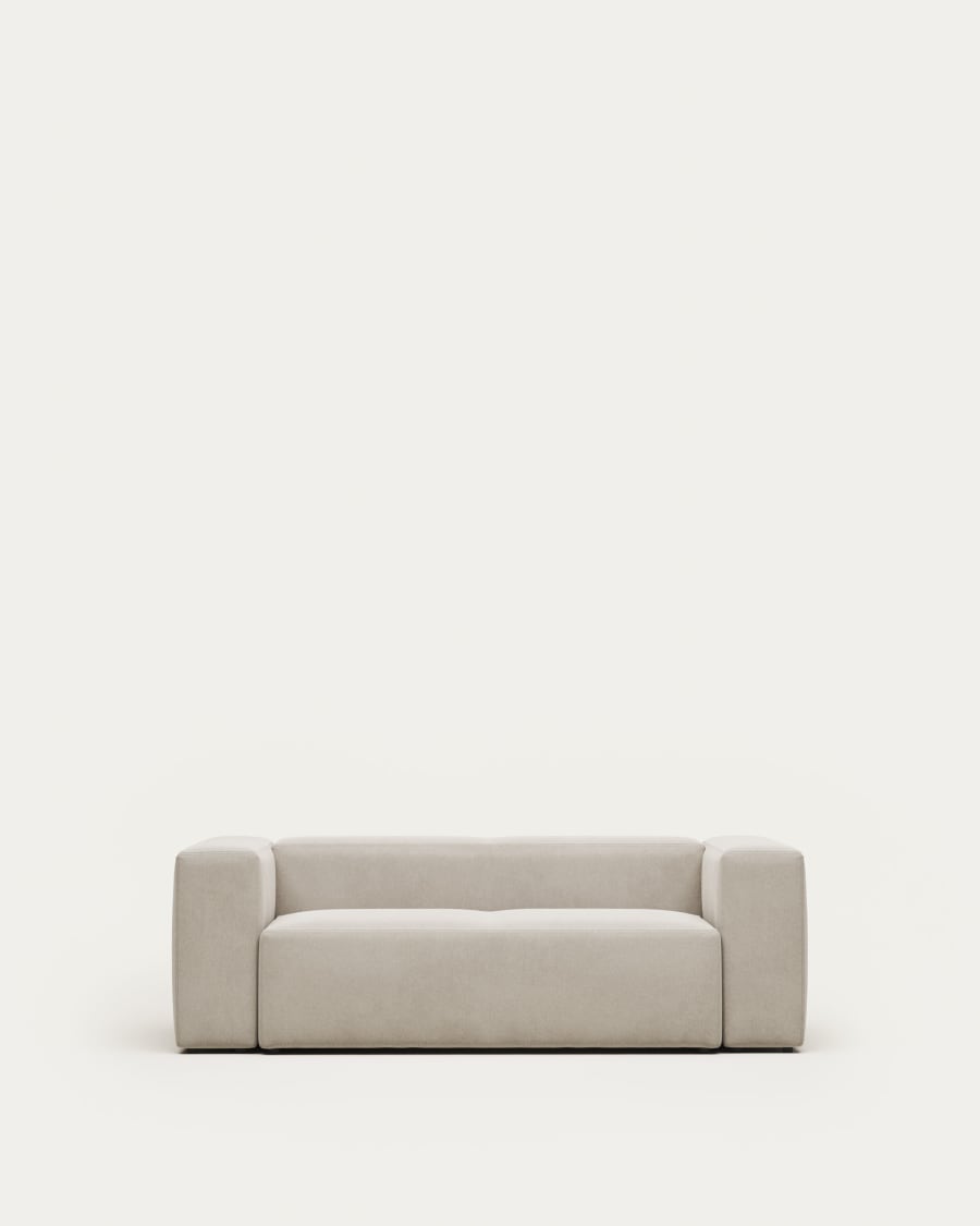 Blok 2-seater sofa beige chenille 210 cm