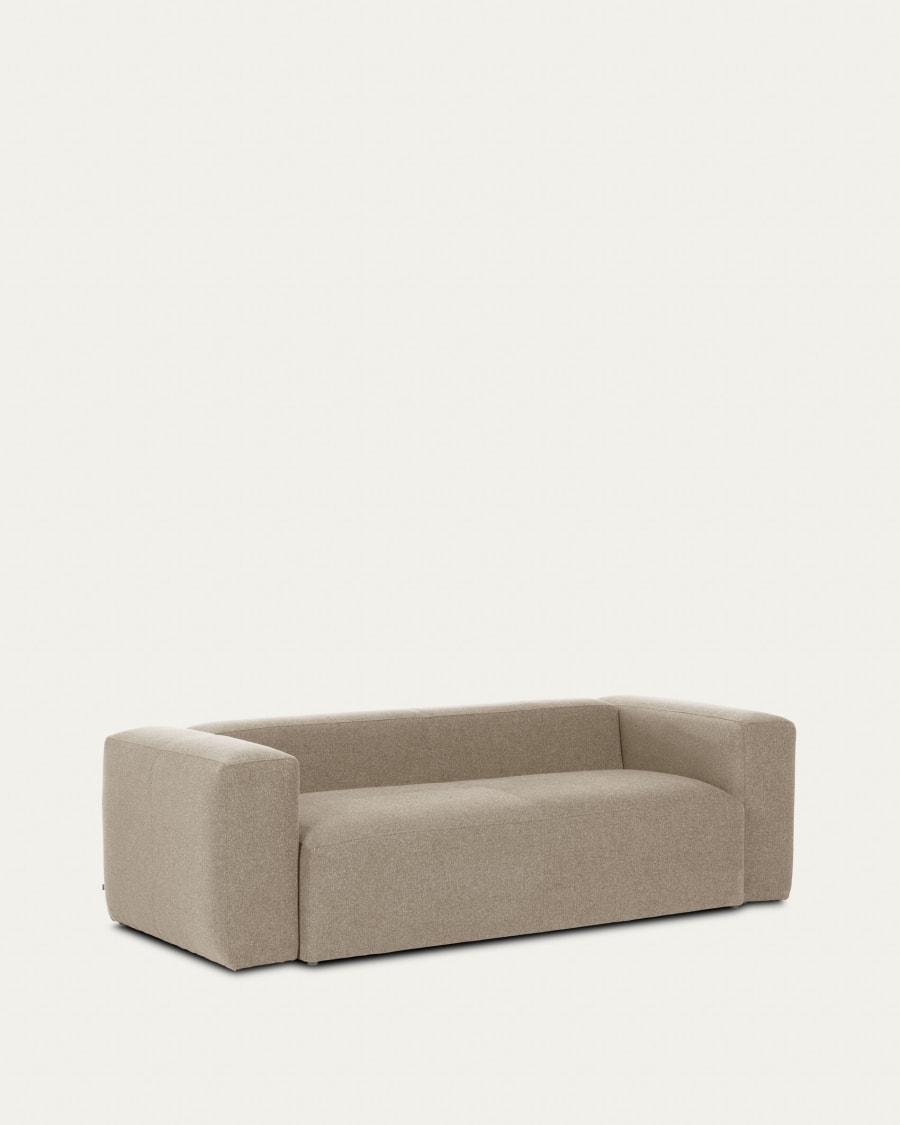 Blok 3-seater sofa beige chenille 240 cm