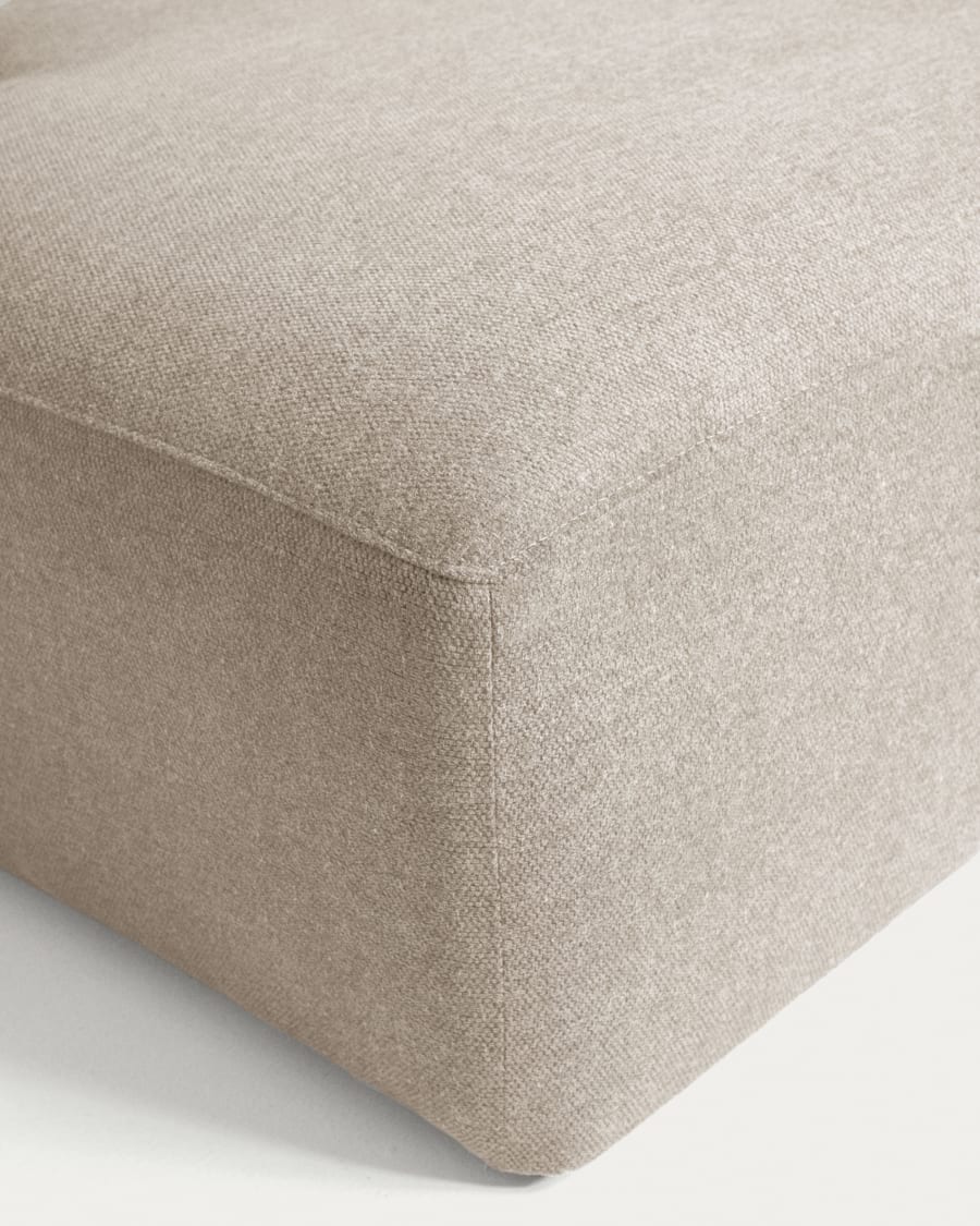 Blok 3-seater sofa with left chaise longue beige chenille 300 cm