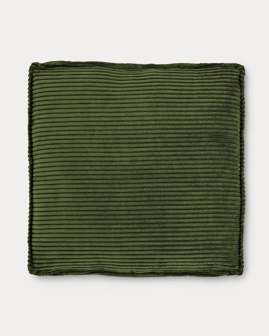 Blok cushion thick green corduroy 60 x 60 cm
