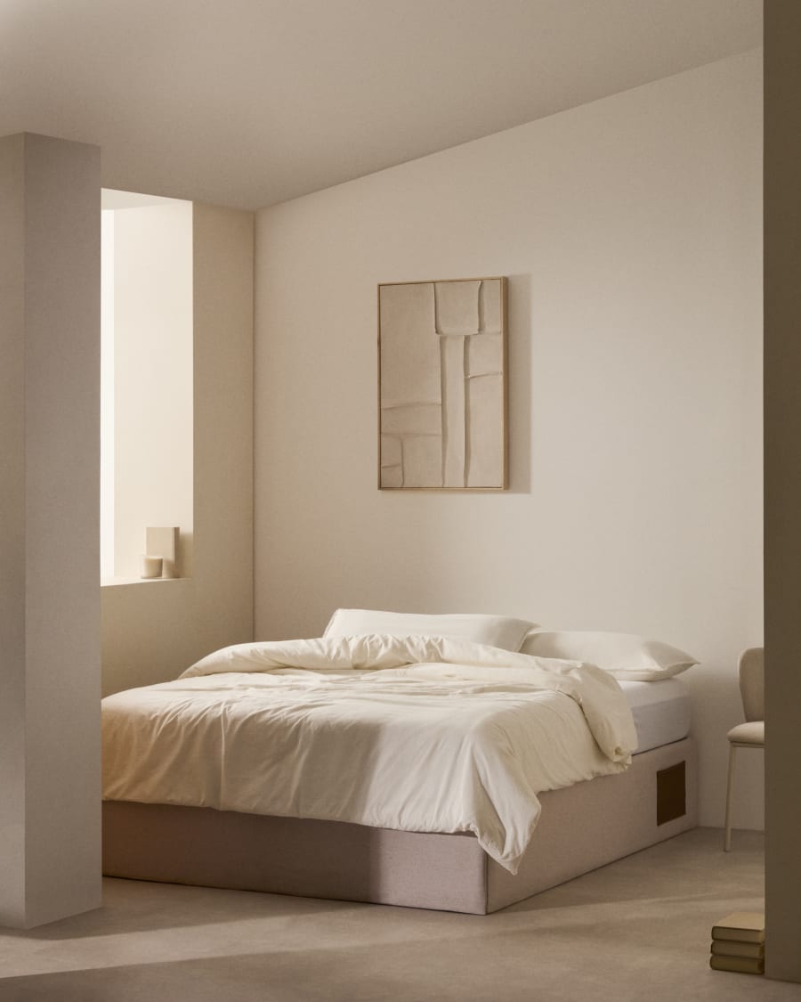 Matters folding sofa in beige for a 150 x 190 cm mattress