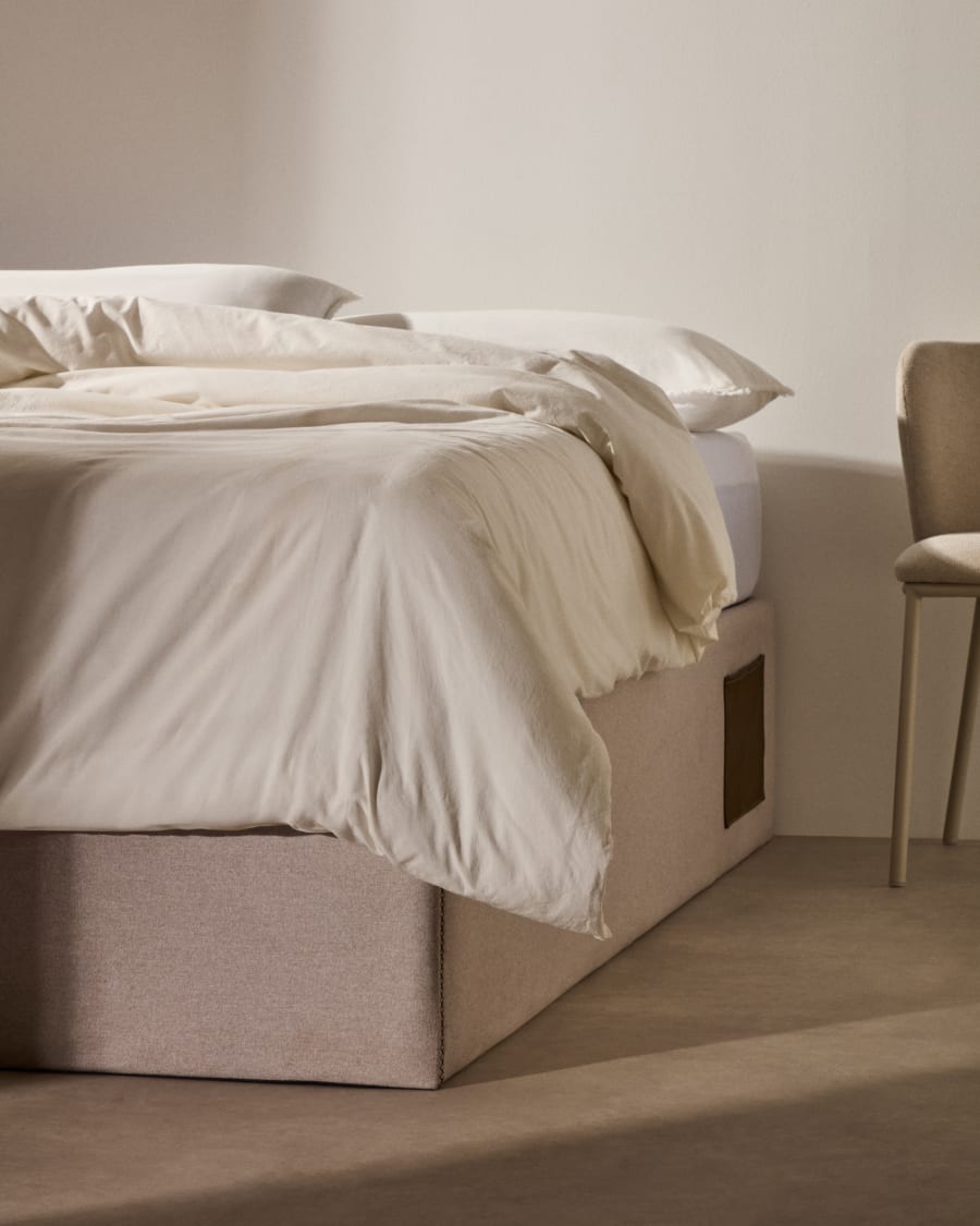 Matters folding sofa in beige for a 150 x 190 cm mattress