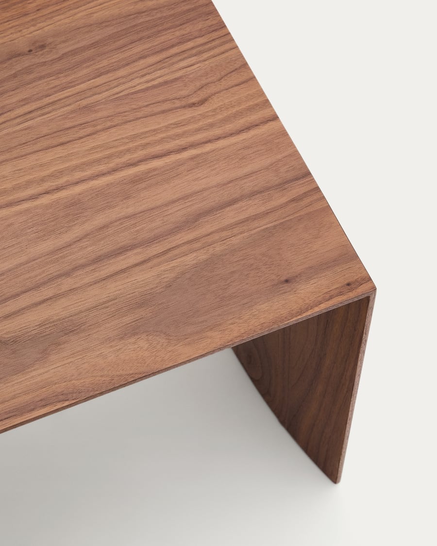 Litto walnut veneer side table, 55 x 40 cm