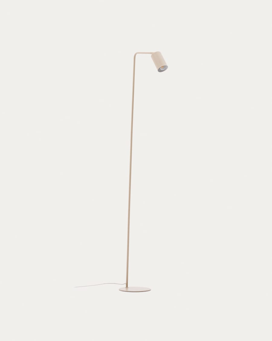 Stehlampe Manie aus Metall mit beigem, texturiertem Finish