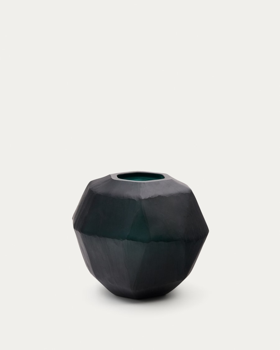Geonix green glass vase 22cm