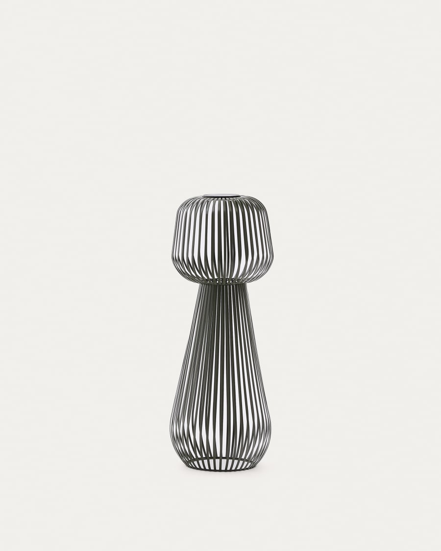 Reiba green metal solar floor lamp