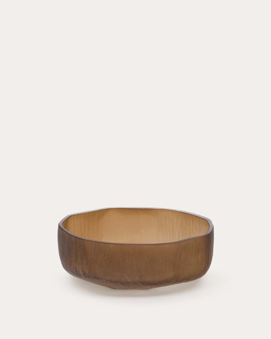 Terrava brown glass centerpiece 10cm