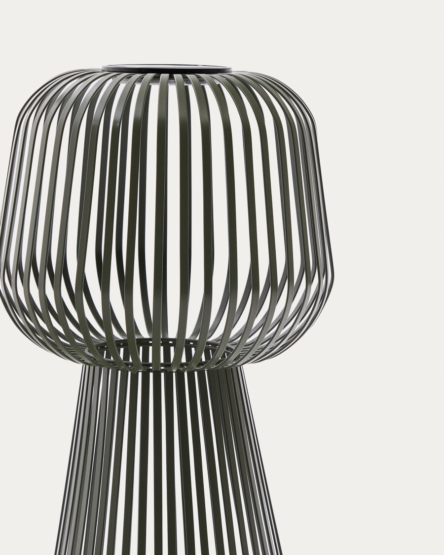 Reiba green metal solar floor lamp