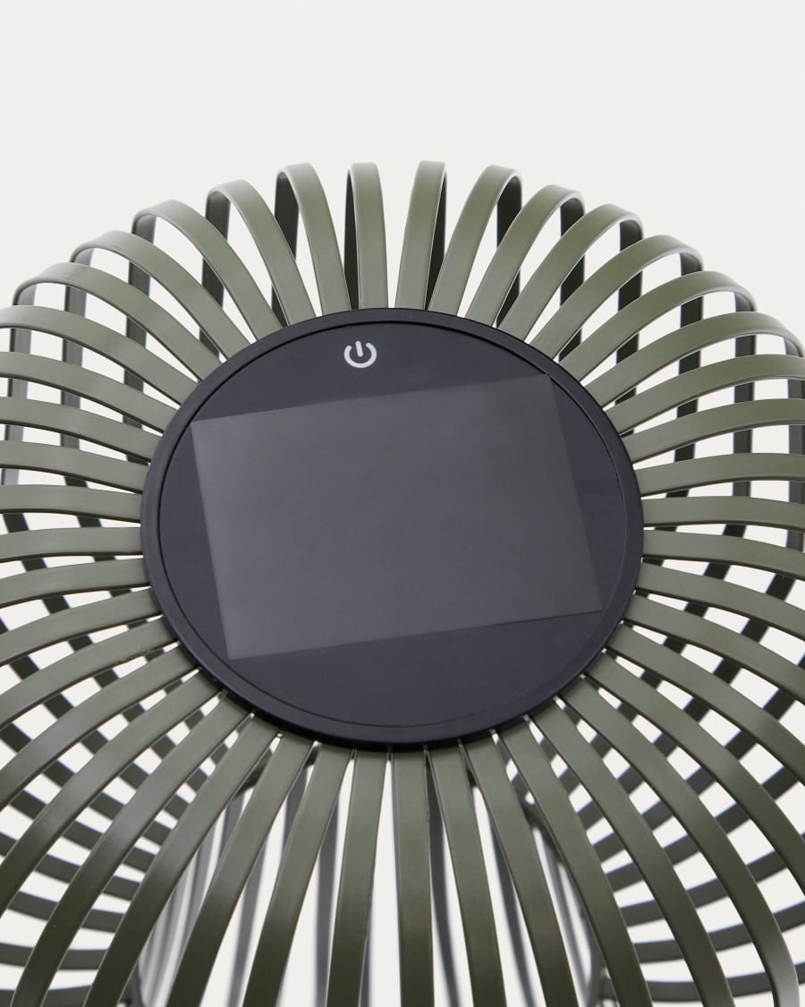 Reiba green metal solar floor lamp