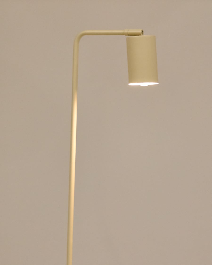 Stehlampe Manie aus Metall mit beigem, texturiertem Finish