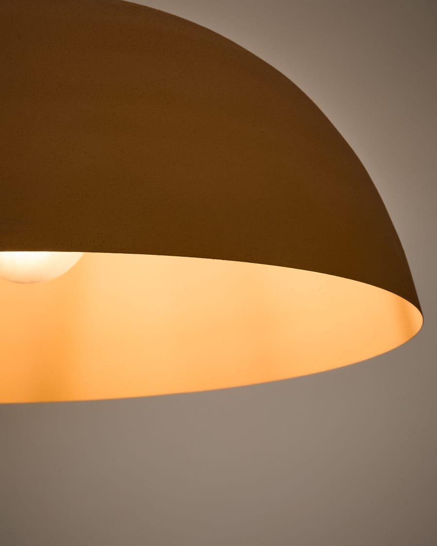 Nibla ceiling lamp in terracotta-effect metal Ø46cm