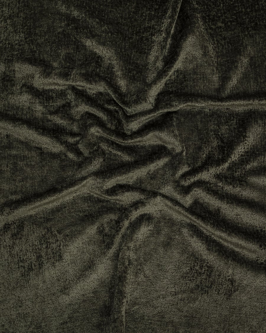 Bergen Dark Green Fabric Swatch 10 x 15 cm