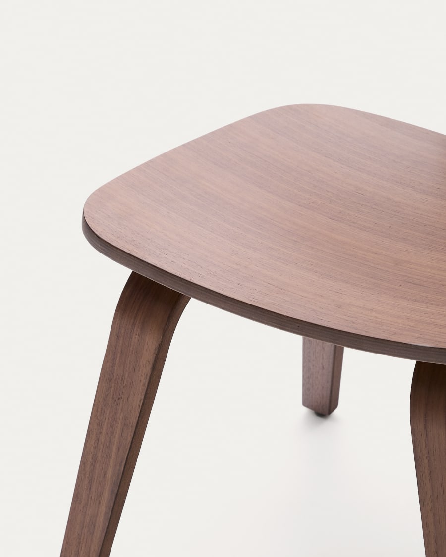 Gena chair in walnut veneer and rubberwood