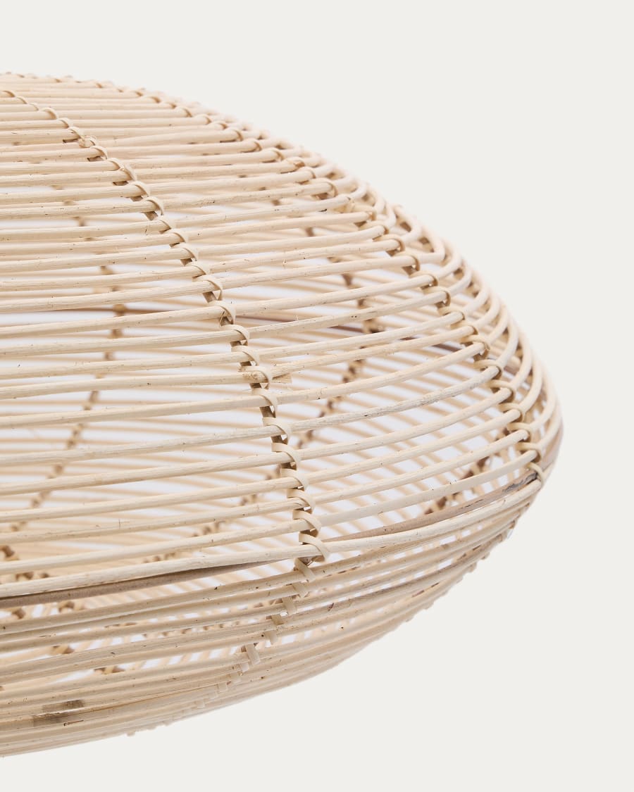 Lampenschirm für Deckenleuchte Flaro aus Rattan mit aufgehelltem Finish Ø 70 cm
