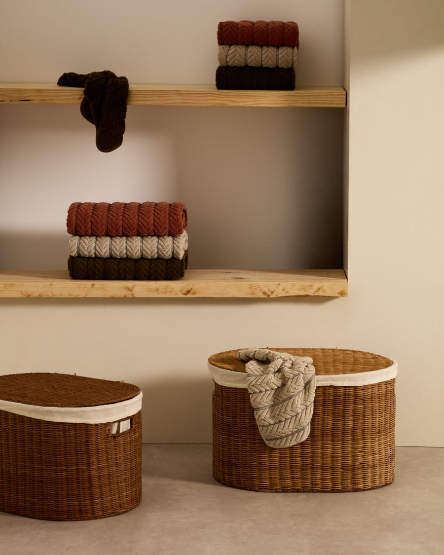 Indali set of 2 rattan baskets, Ø 50 cm / Ø 55 cm