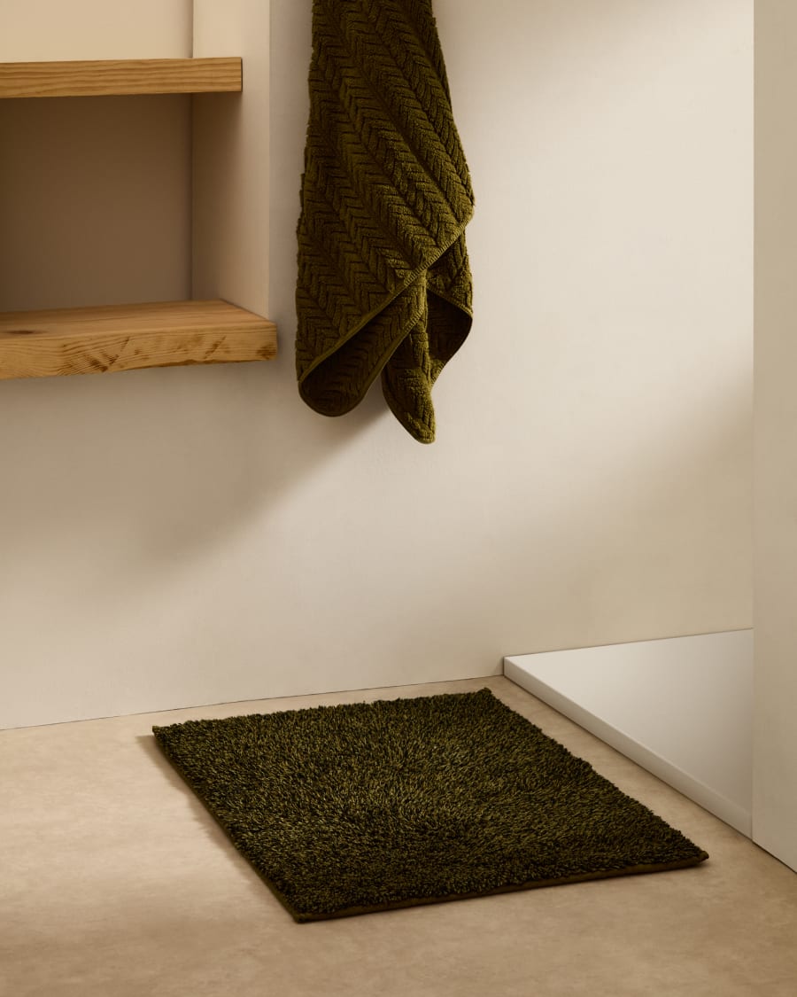 Badematte Coper aus Baumwolle grün 50 x 70 cm