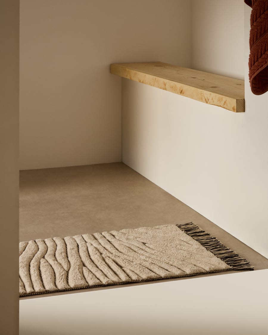 Badematte Crilda aus Baumwolle, weiß, 50 x 70 cm