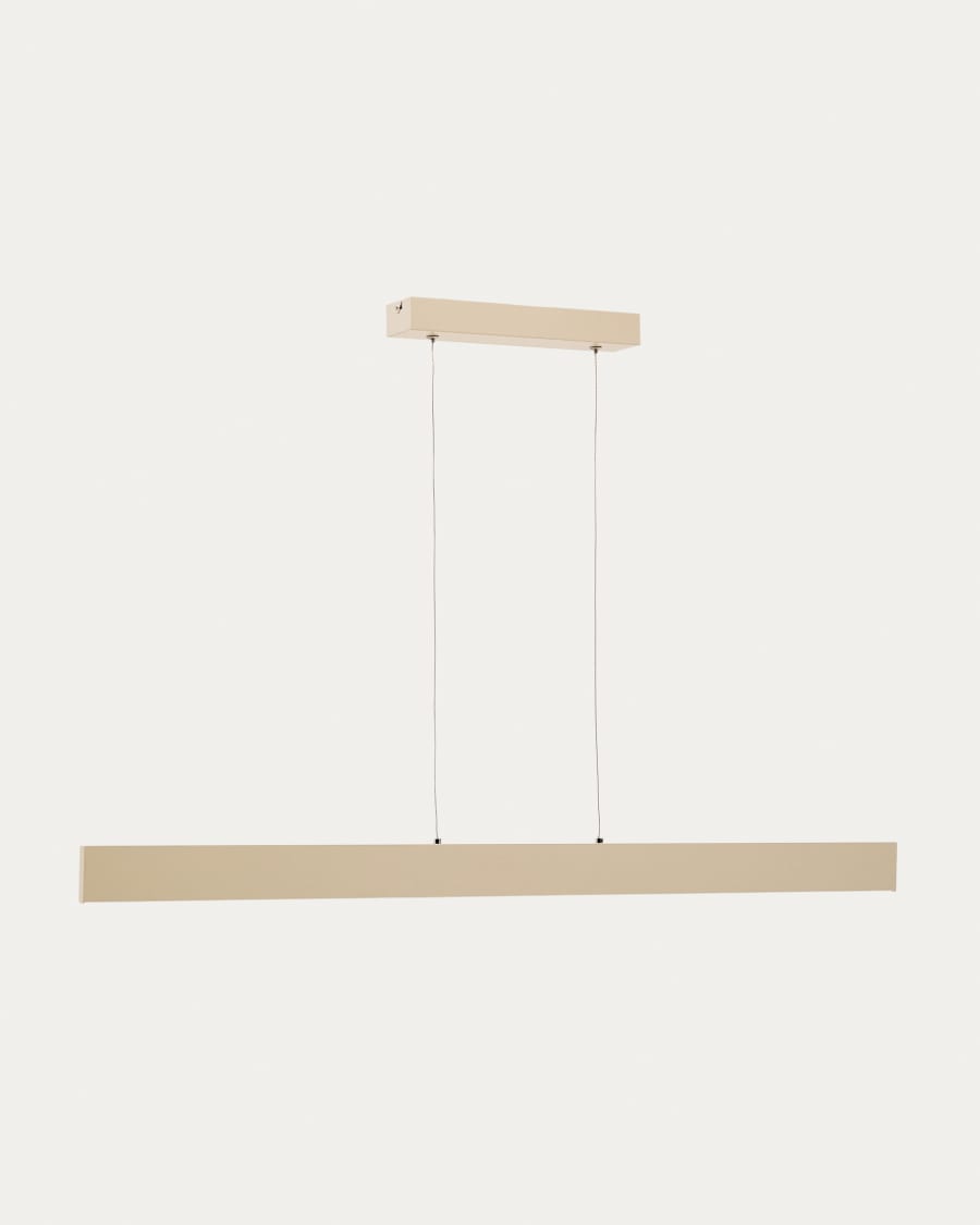 Deckenleuchte Boadella aus Aluminium mit beigem Finish