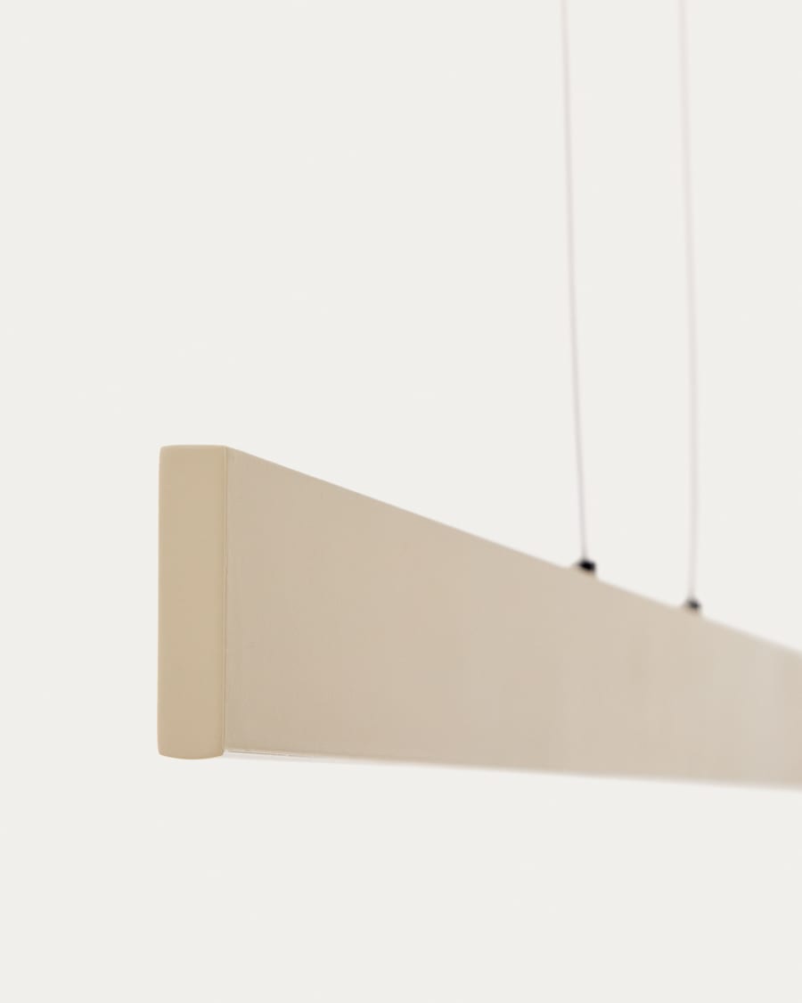 Deckenleuchte Boadella aus Aluminium mit beigem Finish