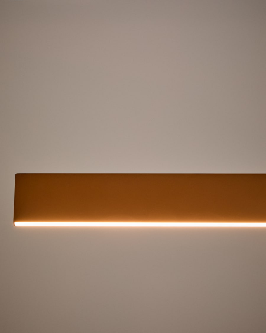 Pendelleuchte Boadella aus Aluminium mit terrakottafarbenem Finish