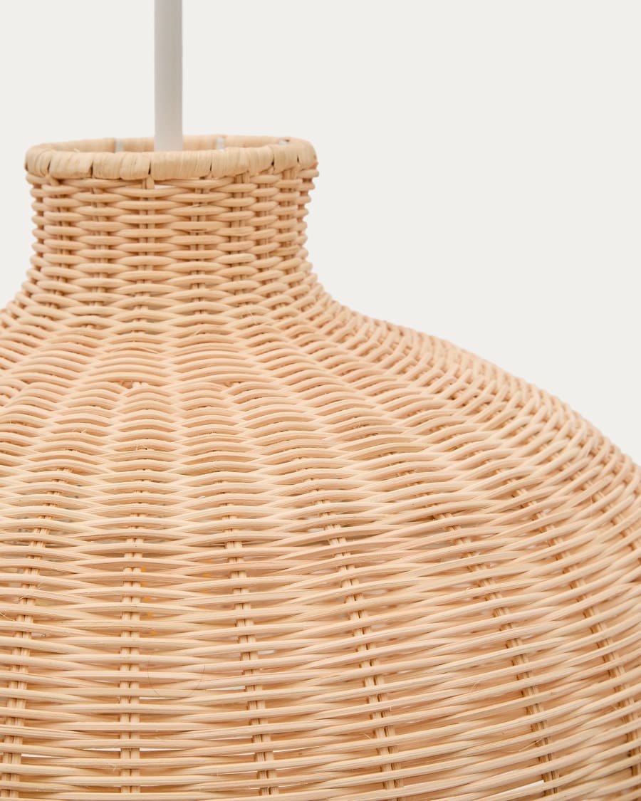 Ennia rattan lamp shade with light finish Ø38cm