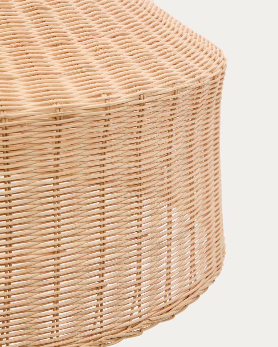 Lampenschirm Ennia aus Rattan mit hellem Finish Ø 65 cm