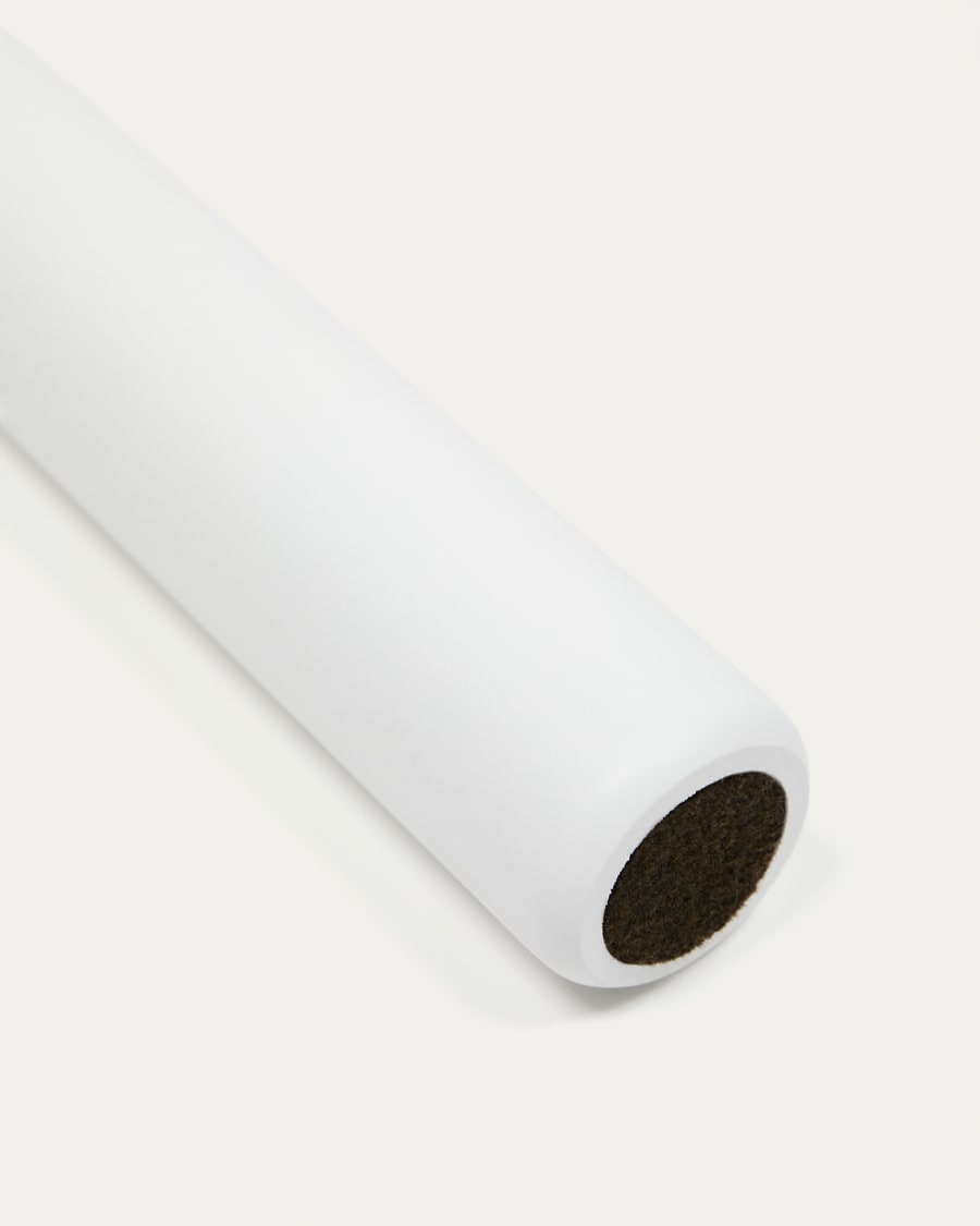 Ise mattress base leg in solid beech wood with a white finish