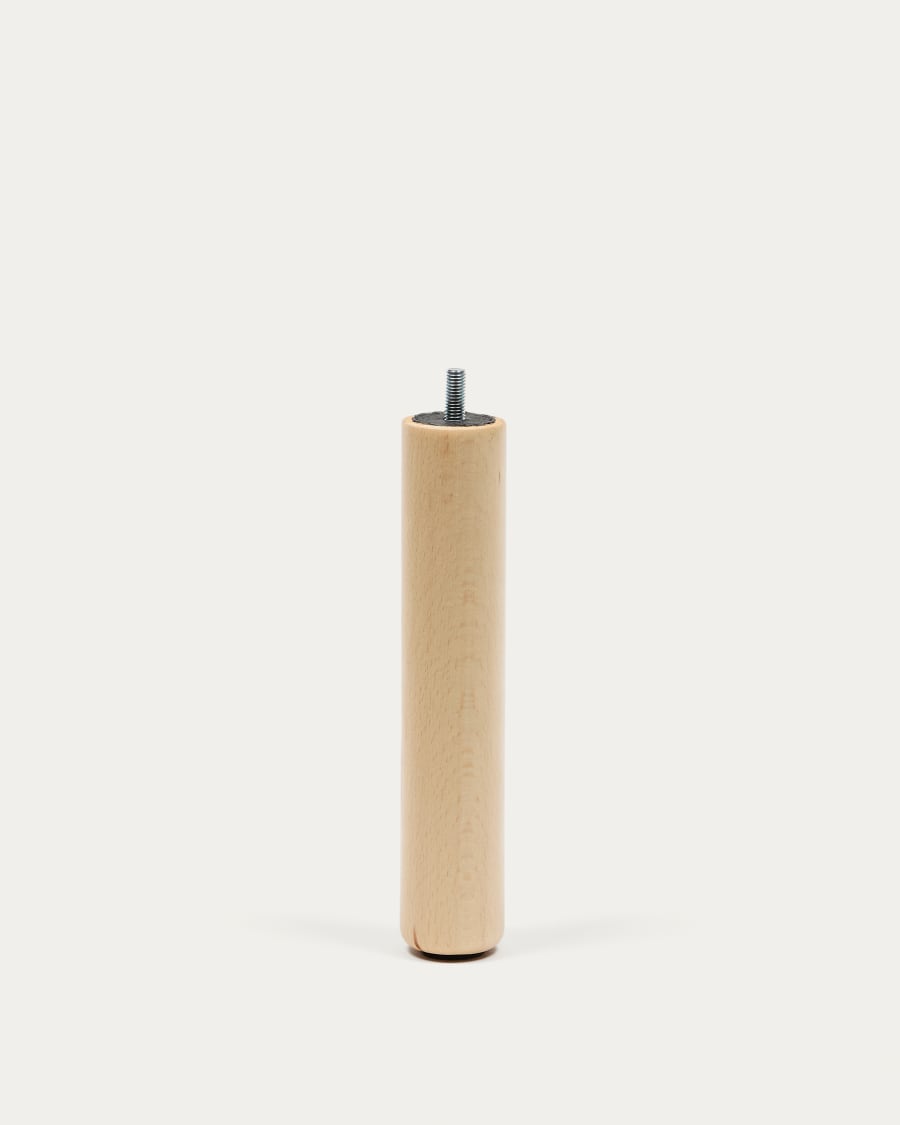 Ise bed base leg made of solid beech wood with a natural tone finish