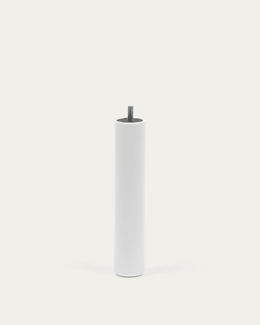 Ise mattress base leg in solid beech wood with a white finish