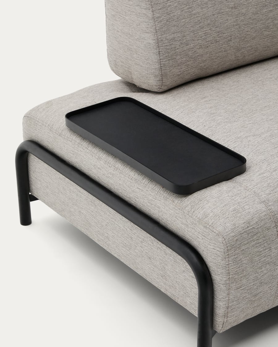 Compo 3 seater sofa with small tray in Beige-Grey, 232 cm