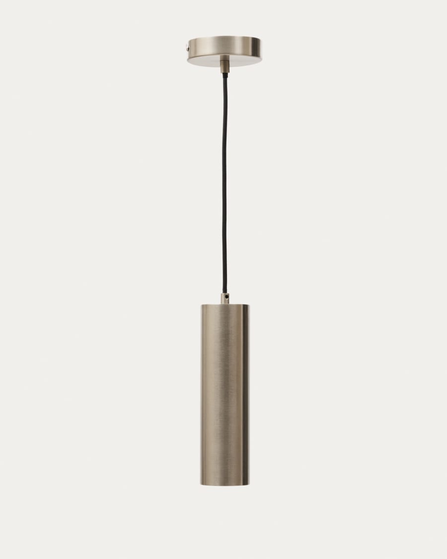 Deckenleuchte Andia aus Aluminium mit gebürstetem, silberfarbene Finish
