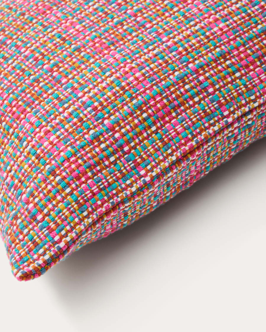 Nivara cushion cover with pink structured fabric 50 x 50cm