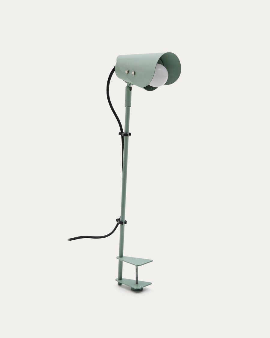 Schreibtischlampe mit Klemme Jula aus grünem Metall