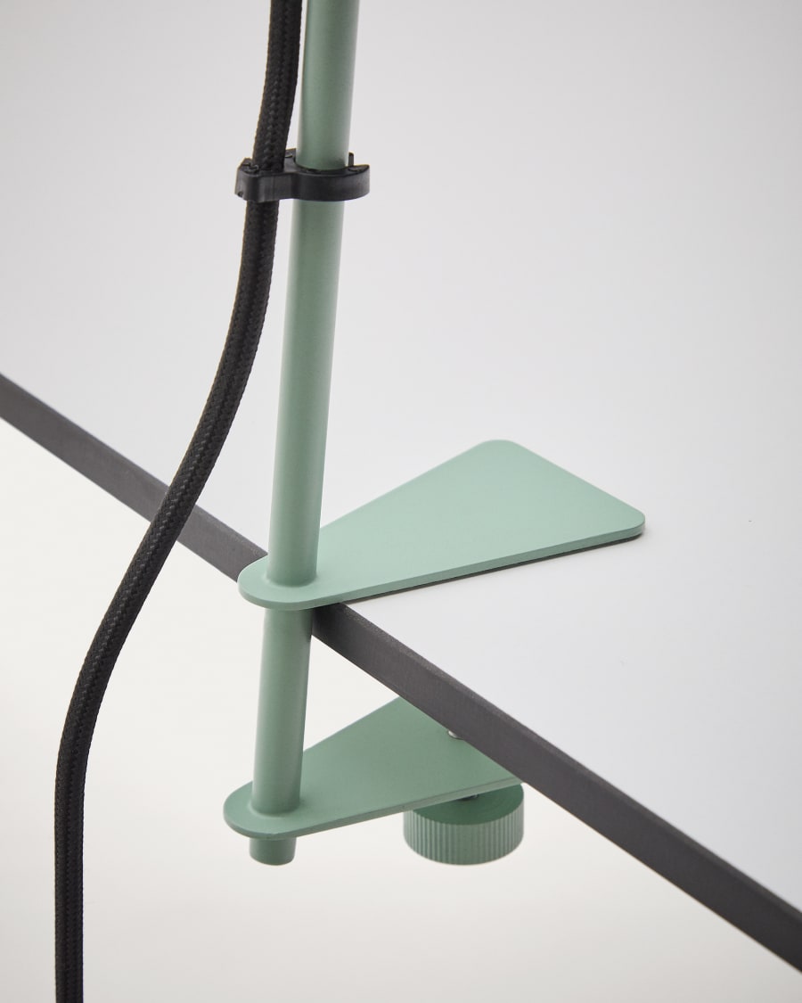 Schreibtischlampe mit Klemme Jula aus grünem Metall