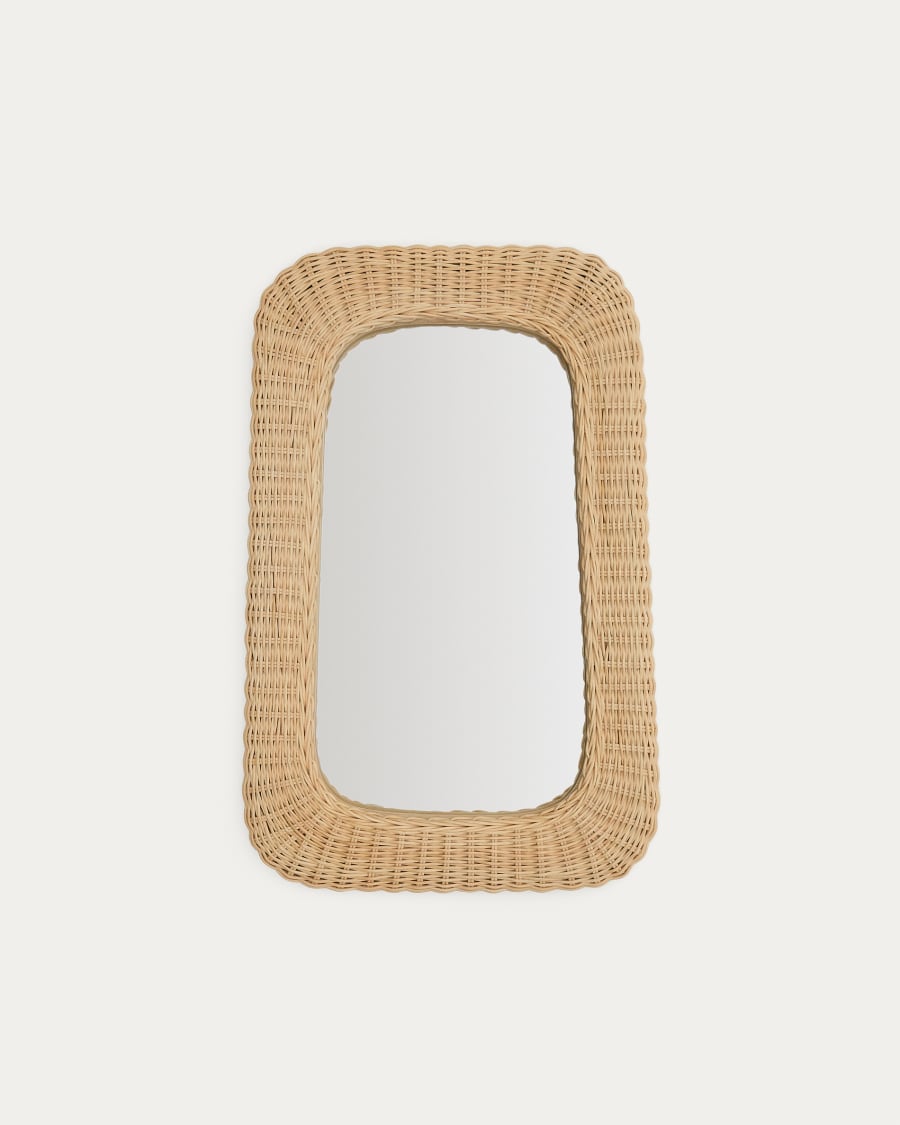 Zilna rattan mirror 38 x 59cm