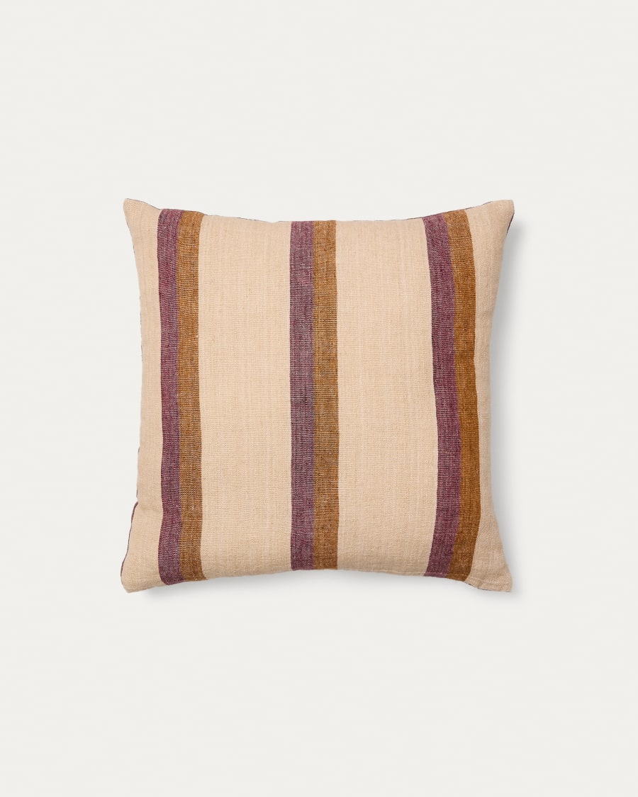 Kissenbezug Arven aus 100 % Leinen mit bunten Streifen 45 x 45 cm