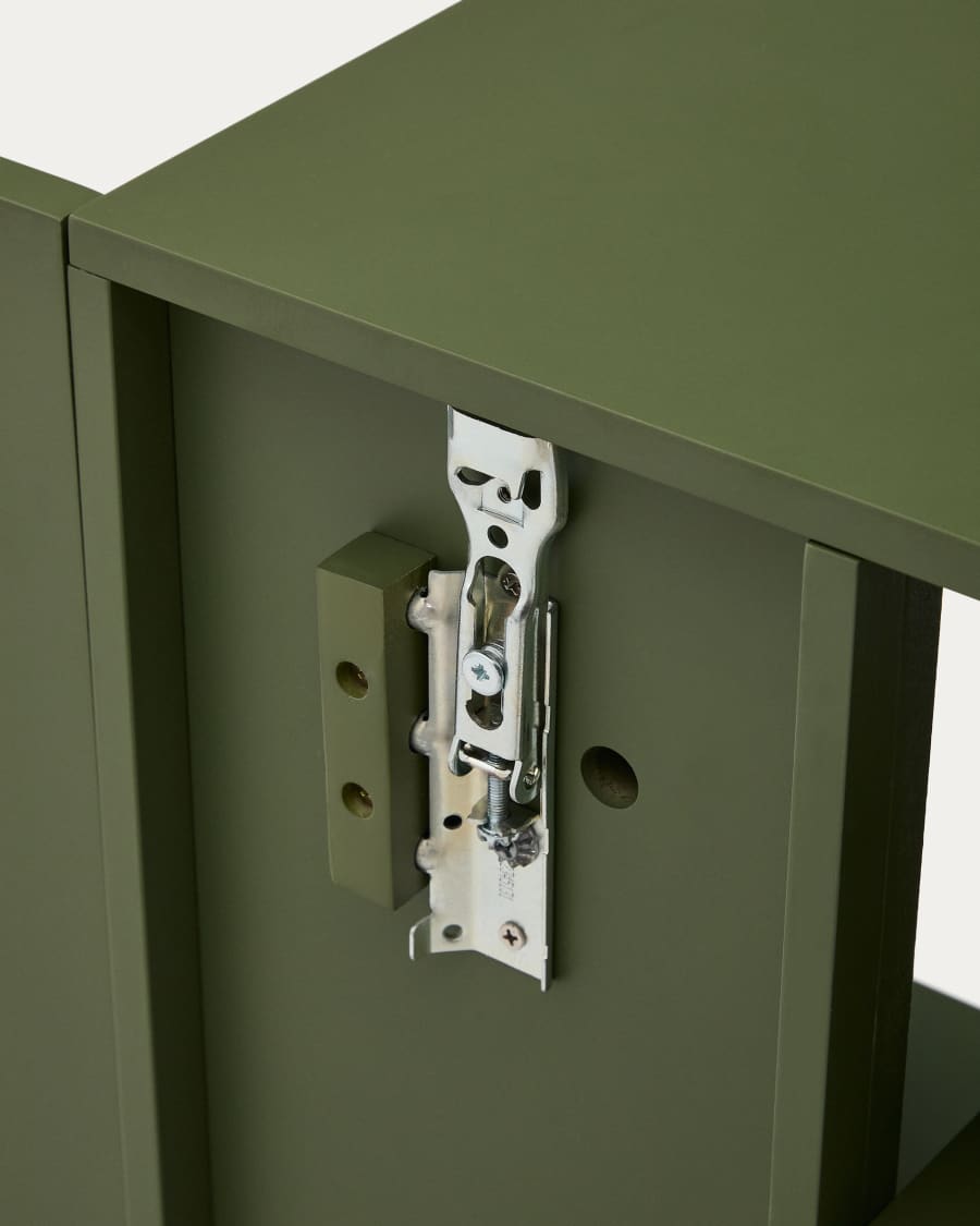 Ina modular shelving unit in green lacquered MDF 80 x 80cm FSC 100%