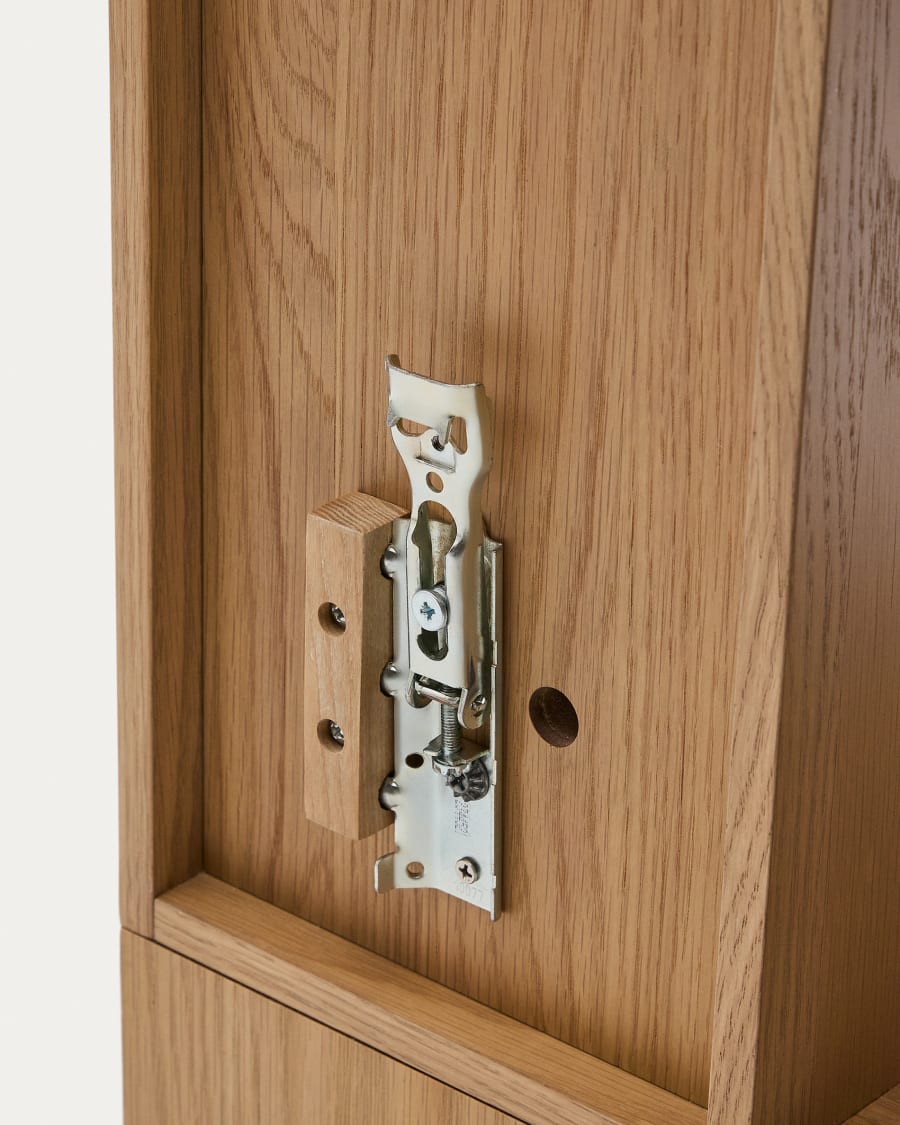 Ina modular shelving unit in oak veneer with natural finish 80 x 80cm FSC 100%