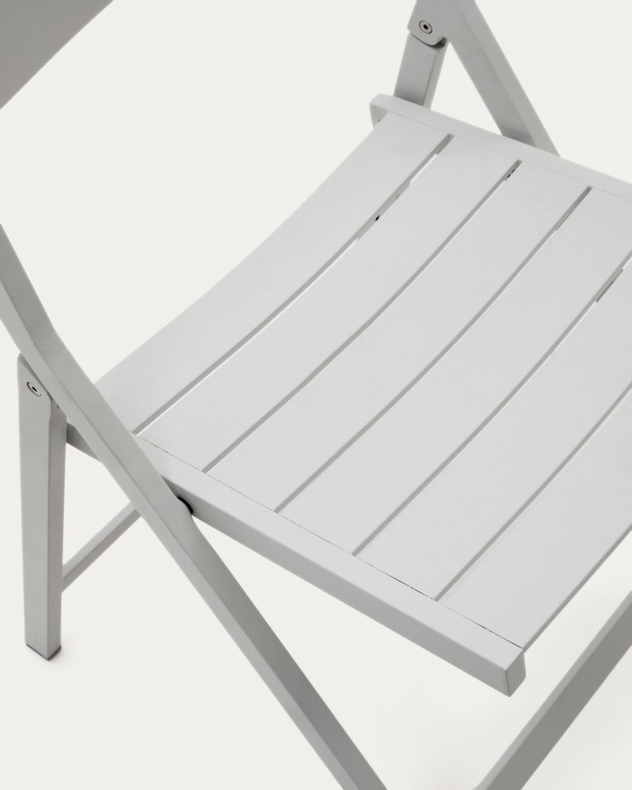 Folding outdoor chair Torreta made of aluminum with light