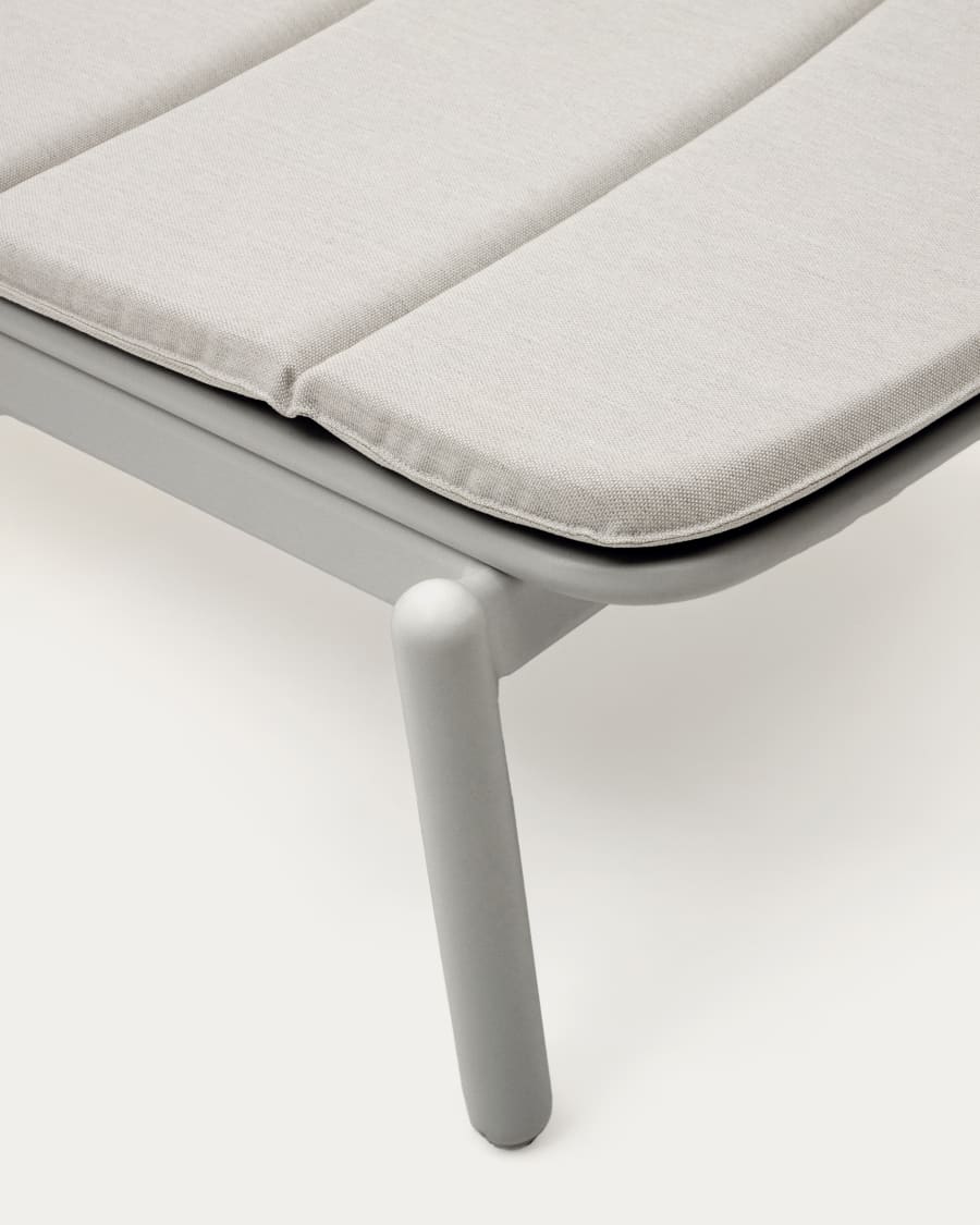 Marcona aluminium sun lounger in a white paint finish
