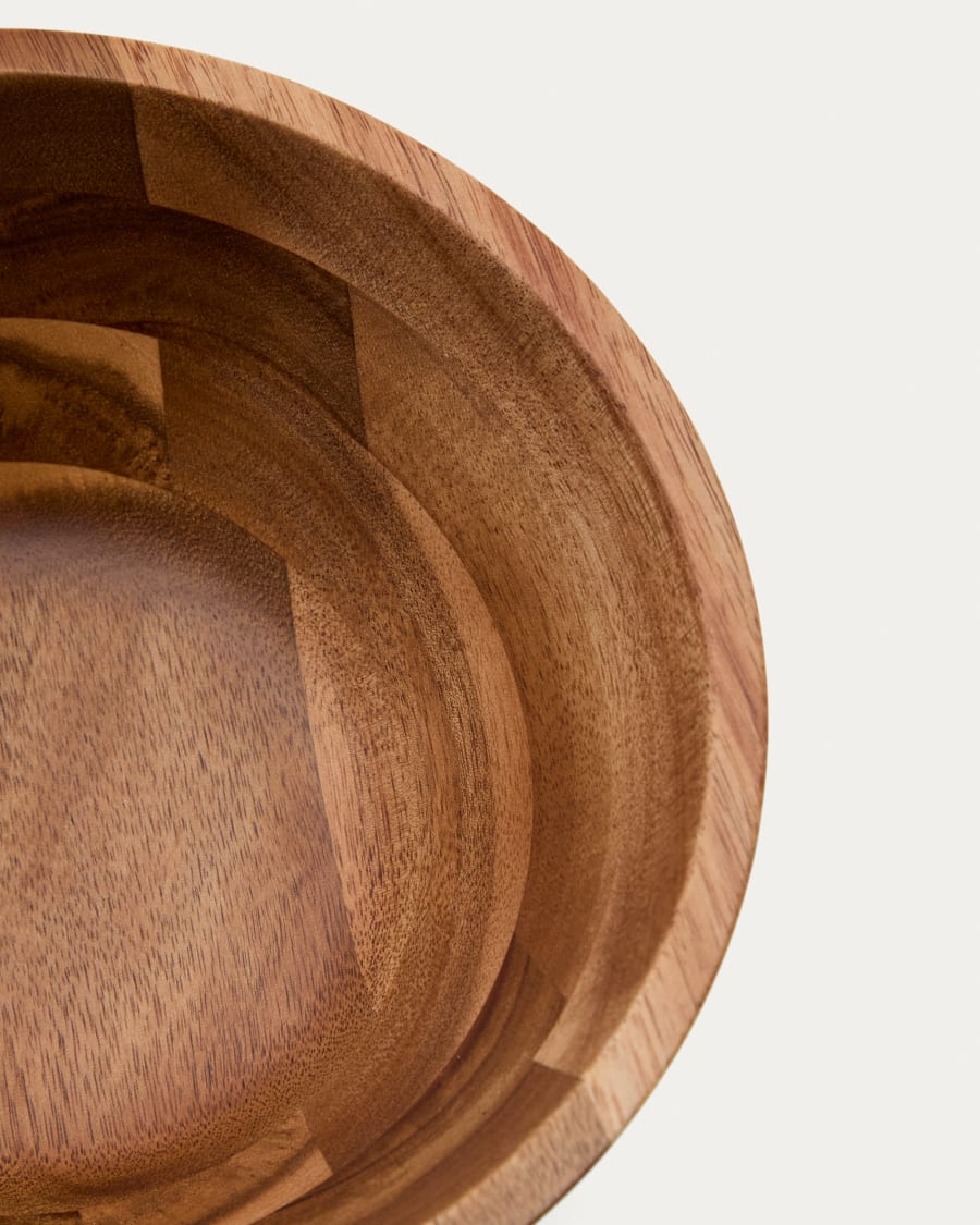 Zairin yellow FSC 100% acacia wood bowl
