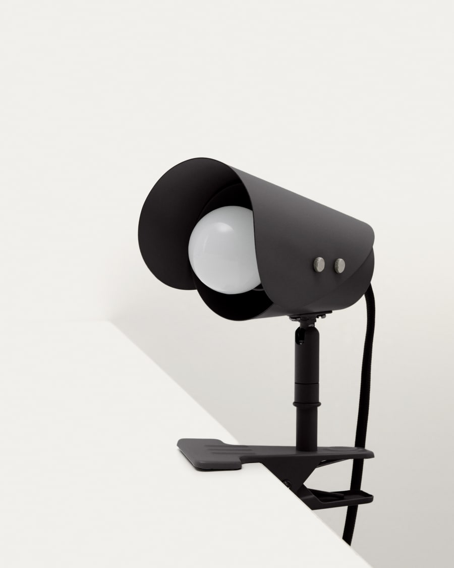 Kleine Klemmlampe Jula aus schwarzem Metall
