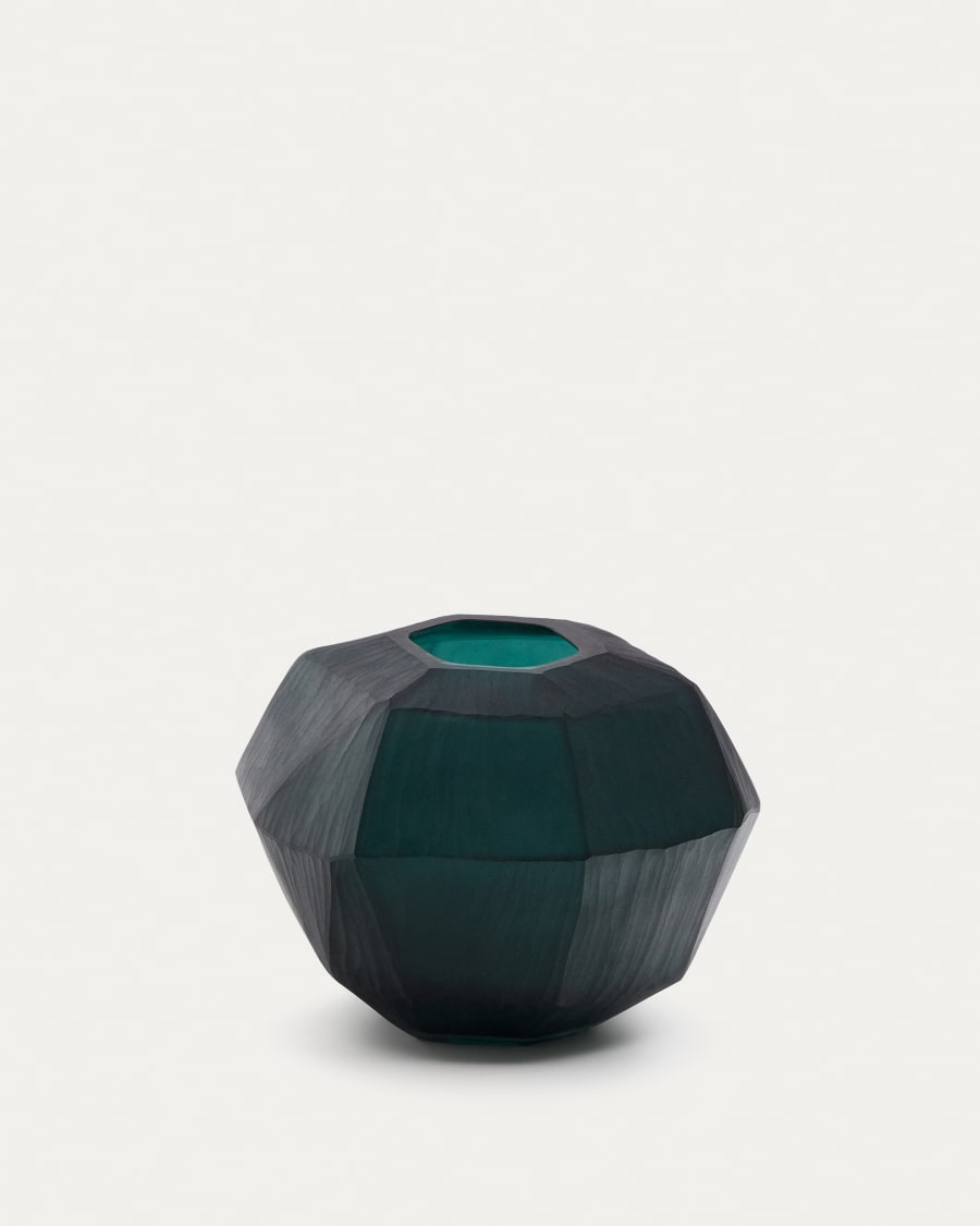 Geonix green glass vase 22cm