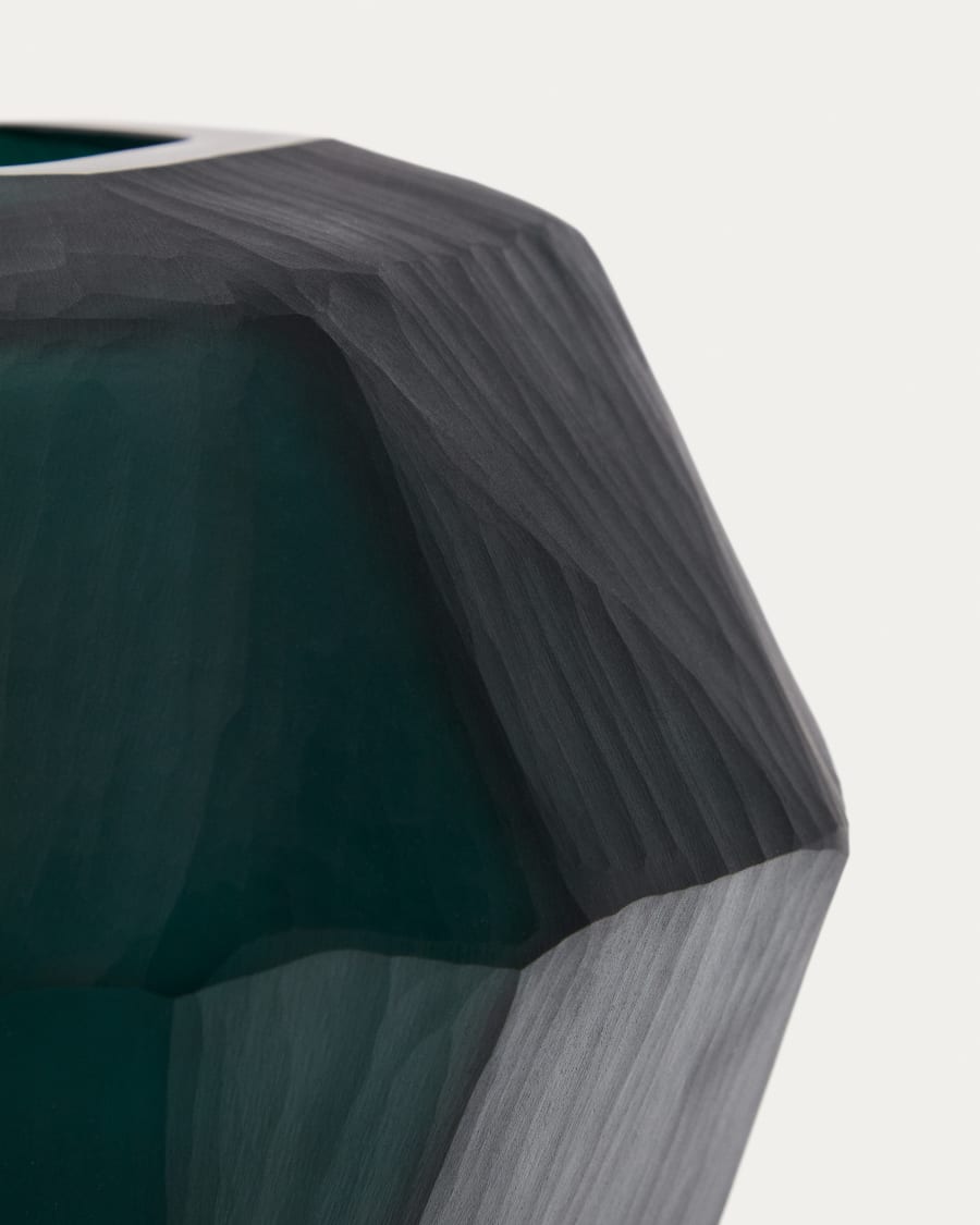 Geonix green glass vase 22cm