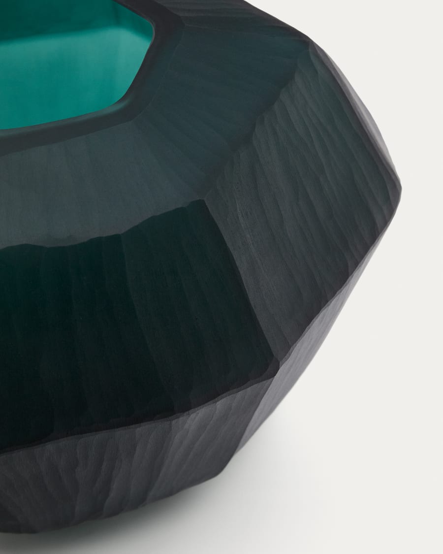Geonix green glass vase 22cm