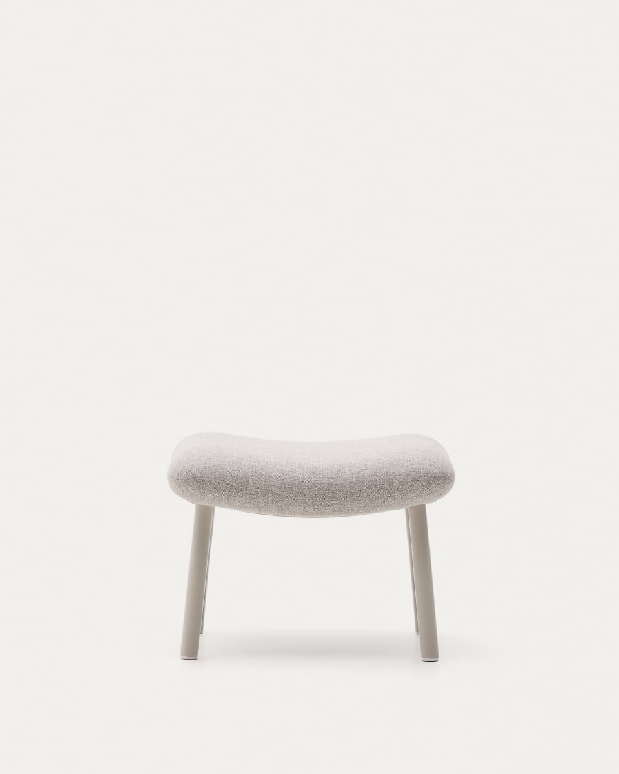 Inari footrest in beige and steel with beige painted finish 60 x 50cm FSC Mix Credit